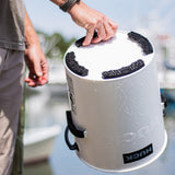 HUCK Performance Bucket - Tuxedo - White w/Black Handle - Fishing Monsters