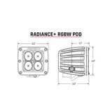 RIGID Industries Radiance + Pod - RGBW - Pair - Fishing Monsters