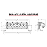 RIGID Industries Radiance + 10" Light Bar - RGBW - Fishing Monsters