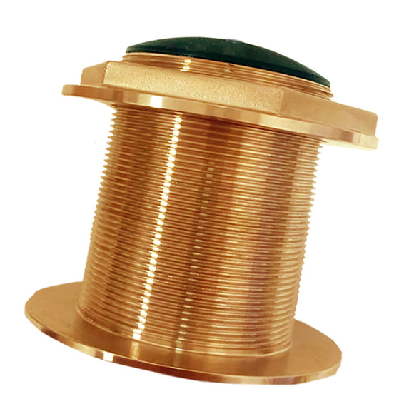 SI-TEX Bronze Low-Profile Thru-Hull Medium-Frequency CHIRP Transducer - 1kW, 18° Tilt, 85-135kHz