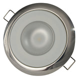 Lumitec Mirage - Flush Mount Down Light - Glass Finish/Polished SS Bezel - 2-Color White/Blue Dimming - Fishing Monsters