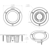 Lumitec Shadow - Flush Mount Down Light - Polished SS Finish - 3-Color Red/Blue Non Dimming w/White Dimming - Fishing Monsters