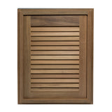 Whitecap Teak Louvered Door & Frame - Right Hand - 15" x 20" - Fishing Monsters