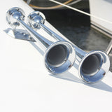 Marinco 12V Chrome Plated Dual Trumpet Air Horn - Fishing Monsters