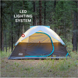 Coleman OneSource Rechargeable 4-Person Camping Dome Tent w/Airflow System & LED Lighting - Fishing Monsters