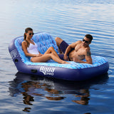 Aqua Leisure Ultra Cushioned Comfort Lounge Hawaiian Wave Print - 2-Person - Fishing Monsters