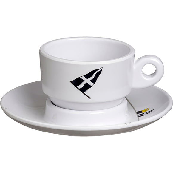 Marine Business Melamine Espresso Cup & Plate Set - REGATA - Set of 6