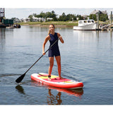 Aqua Leisure 10' Inflatable Stand-Up Paddleboard Drop Stitch w/Oversized Backpack f/Board & Accessories - Fishing Monsters