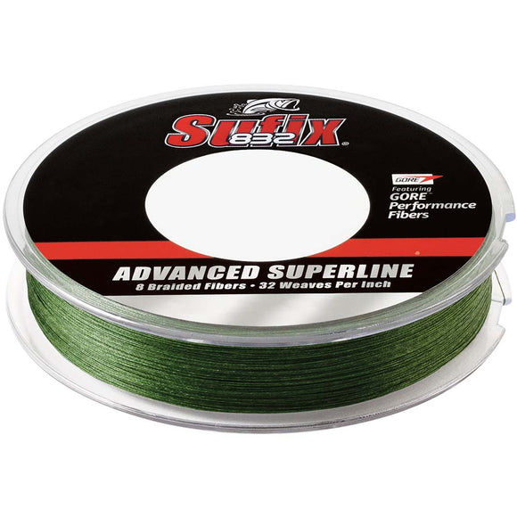 Sufix 832® Advanced Superline® Braid - 30lb - Low-Vis Green - 150 yds