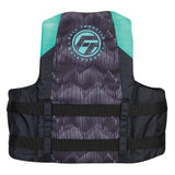 Full Throttle Adult Nylon Life Jacket - S/M - Aqua/Black - Fishing Monsters