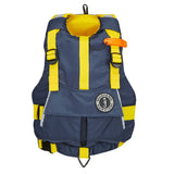 Mustang Youth Bobby Foam Vest - Yellow/Navy - Fishing Monsters