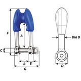Wichard Thimble Shackle - Captive Pin - Diameter 8mm - 5/16"