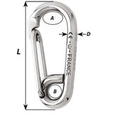 Wichard Symmetric Carbine Hook - Length 100mm - 13/32" - Fishing Monsters