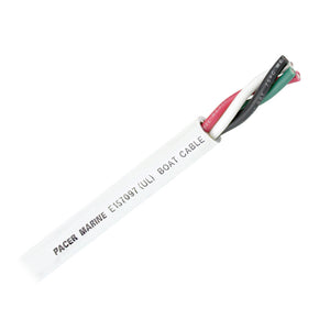 Pacer Round 4 Conductor Cable - 500' - 14/4 AWG - Black, Green, Red & White