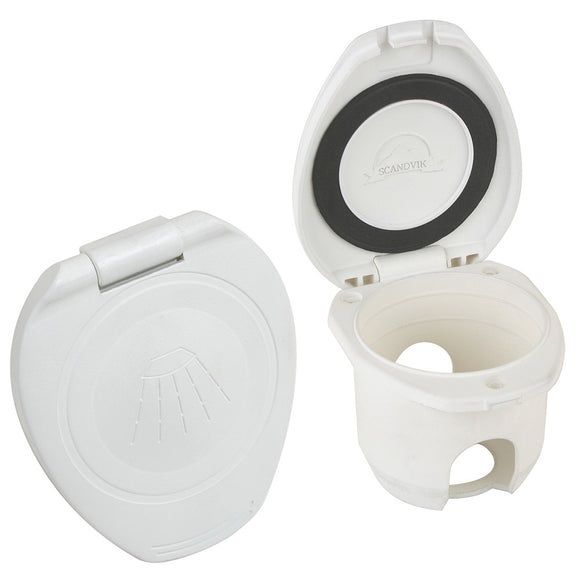 Scandvik Replacement White Cup & Cap f/Recessed Shower - Fishing Monsters