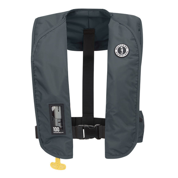 Mustang MIT 100 Convertible Inflatable PFD - Admiral Grey - Fishing Monsters