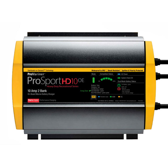 ProMariner ProSportHD 10 Gen 4 - 10 Amp - 2-Bank Battery Charger - Fishing Monsters