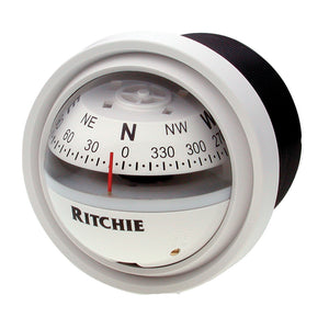 Ritchie V-57W.2 Explorer Compass - Dash Mount - White - Fishing Monsters