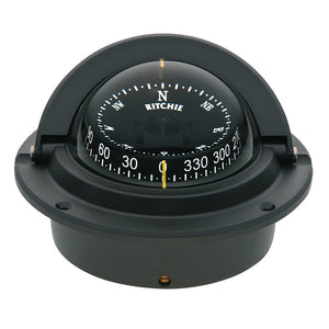 Ritchie F-83 Voyager Compass - Flush Mount - Black - Fishing Monsters