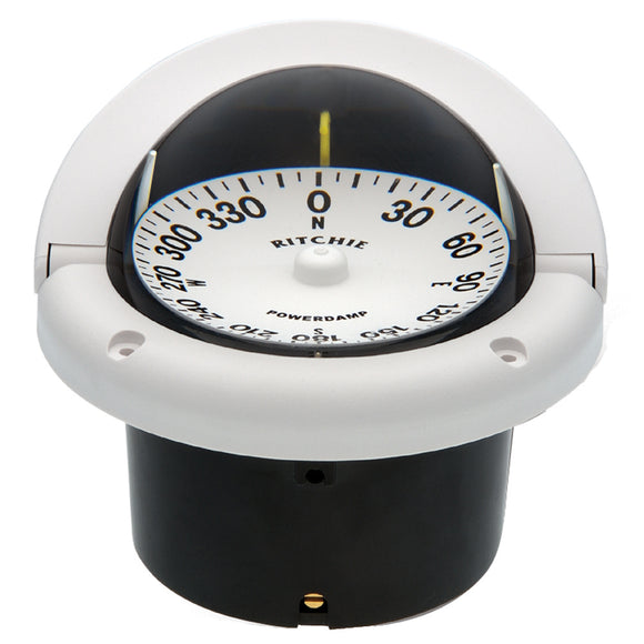 Ritchie HF-742W Helmsman Compass - Flush Mount - White - Fishing Monsters