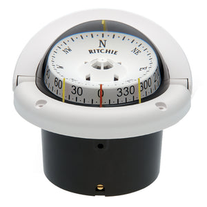 Ritchie HF-743W Helmsman Compass - Flush Mount - White - Fishing Monsters