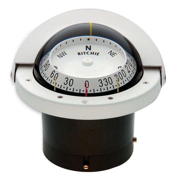 Ritchie FNW-203 Navigator Compass - Flush Mount - White - Fishing Monsters