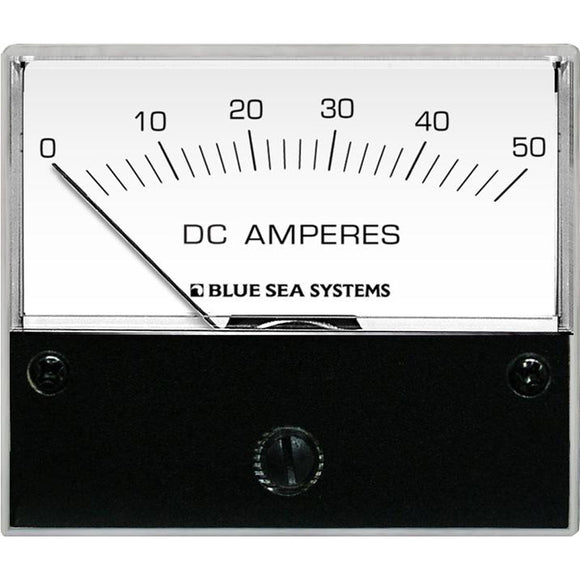 Blue Sea 8022 DC Analog Ammeter - 2-3/4 Face, 0-50 AMP DC - Fishing Monsters