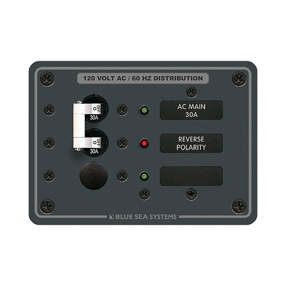 Blue Sea 8029 AC Main +1 Position Breaker Panel - White Switches - Fishing Monsters