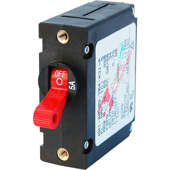 Blue Sea 7201 AC/DC Single Pole Magnetic World Circuit Breaker  -  5 AMP - Fishing Monsters