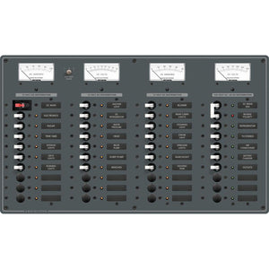 Blue Sea 8095 AC Main +8 Positions / DC Main +29 Positions Toggle Circuit Breaker Panel   (White Switches) - Fishing Monsters