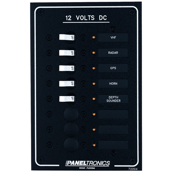 Paneltronics Standard DC 8 Position Breaker Panel w/LEDs - Fishing Monsters