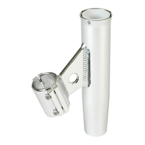 Lee's Clamp-On Rod Holder - Silver Aluminum - Vertical Mount - Fits 1.900" O.D. Pipe - Fishing Monsters