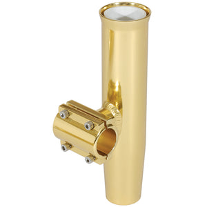 Lee's Clamp-On Rod Holder - Gold Aluminum - Horizontal Mount - Fits 1.050" O.D. Pipe - Fishing Monsters