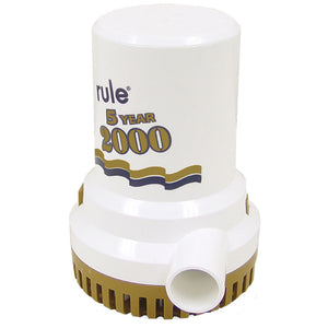 Rule 2000 G.P.H. "Gold Series" Bilge Pump - Fishing Monsters