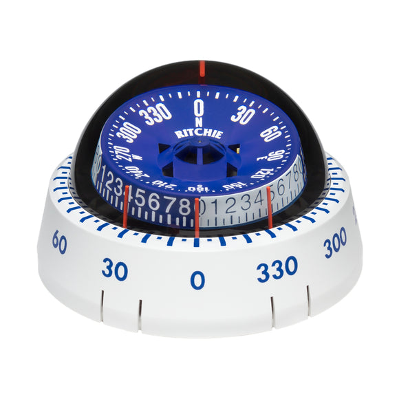 Ritchie XP-98W X-Port Tactician Compass - Surface Mount - White - Fishing Monsters