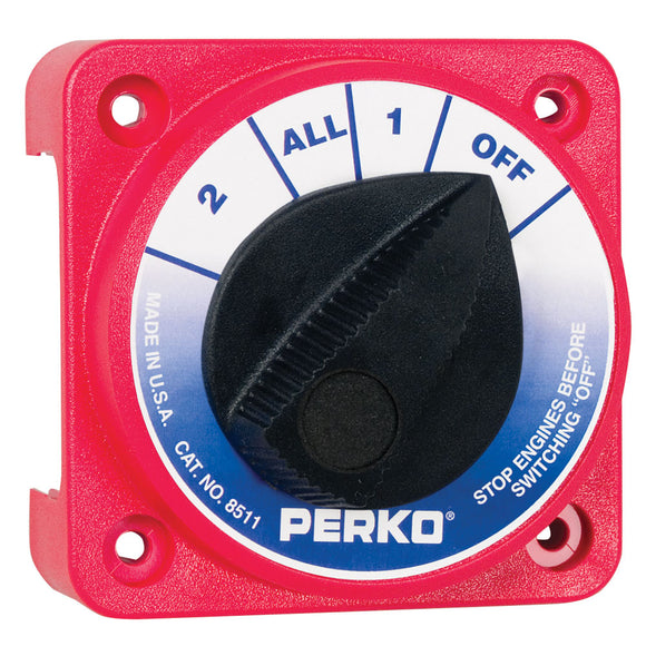 Perko Compact Medium Duty Battery Selector Switch w/o Key Lock - Fishing Monsters