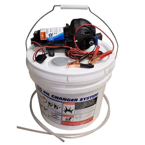 Jabsco DIY Oil Change System w/Pump & 3.5 Gallon Bucket - Fishing Monsters