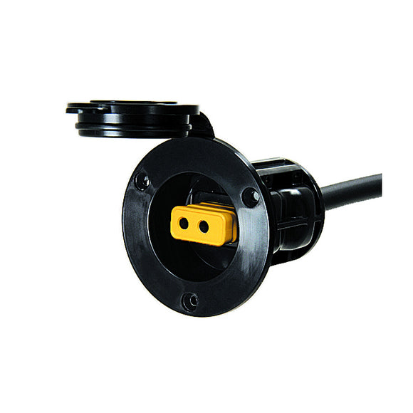 Cannon Flush Mount Power Port - Black - Fishing Monsters