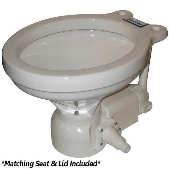 Raritan Sea Era Electric Toilet - Household Style - Integral Pump - Straight & 90° Discharge - 12v - Fishing Monsters