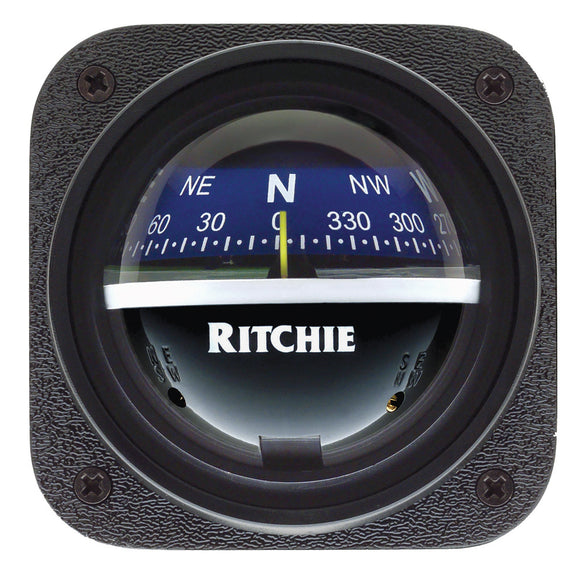 Ritchie V-537B Explorer Compass - Bulkhead Mount - Blue Dial - Fishing Monsters