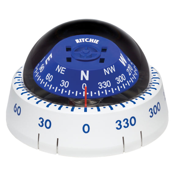 Ritchie XP-99W Kayaker Compass - Surface Mount - White - Fishing Monsters