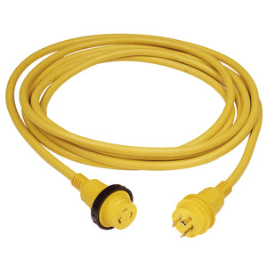 Marinco 30A 25' Molded Cordset - 125V - Yellow - Fishing Monsters