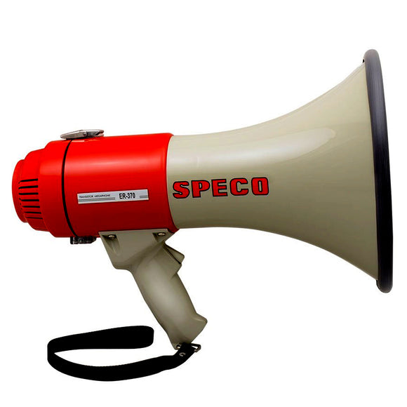 Speco ER370 Deluxe Megaphone w/Siren - Red/Grey - 16W - Fishing Monsters