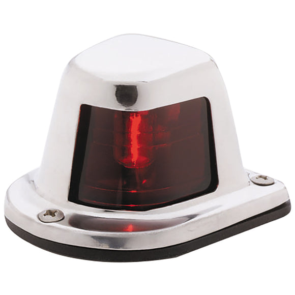 Attwood 1-Mile Deck Mount, Red Sidelight - 12V - Stainless Steel Housing - Fishing Monsters