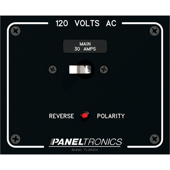 Paneltronics Standard Panel AC Main Double Pole w/30Amp CB & Reverse Polarity Indicator - Fishing Monsters