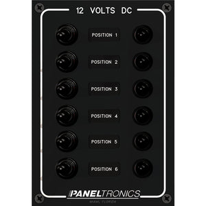 Paneltronics Waterproof Panel - DC 6-Position Toggle Switch & Circuit Breaker - Fishing Monsters