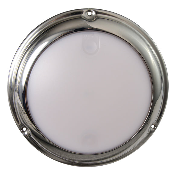 Lumitec TouchDome - Dome Light - Polished SS Finish - 2-Color White/Blue Dimming - Fishing Monsters