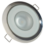 Lumitec Mirage - Flush Mount Down Light - Glass Finish/Polished SS Bezel - 2-Color White/Blue Dimming - Fishing Monsters