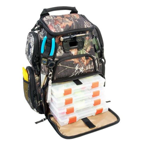 Wild River RECON Mossy Oak Compact Lighted Backpack w/4 PT3500 Trays - Fishing Monsters