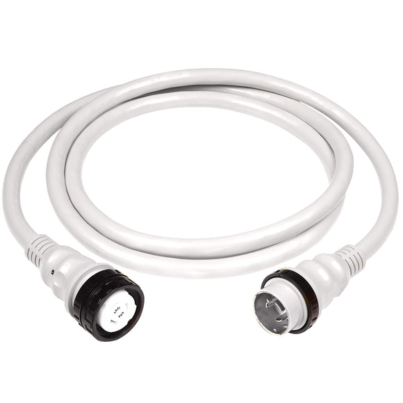 Marinco 50Amp 125/250V Shore Power Cable - 25' - White - Fishing Monsters